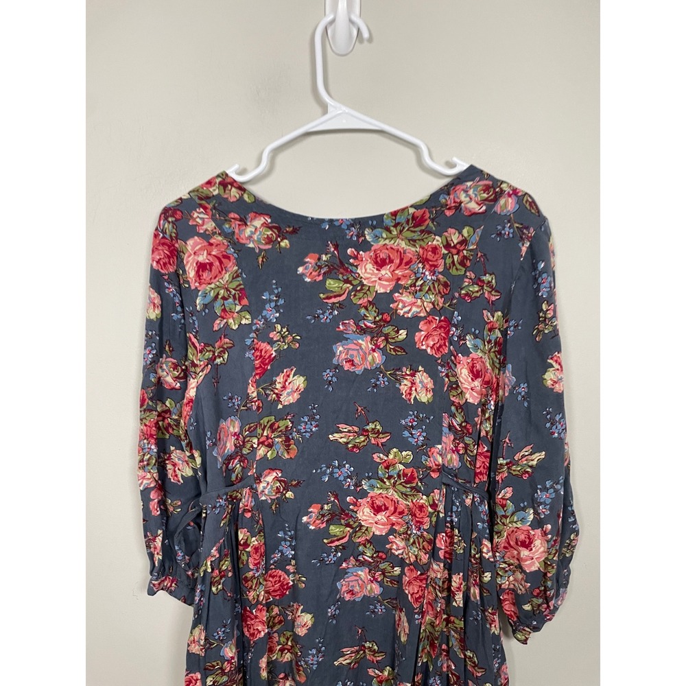 April Cornell Victorian Rose Mori Dress Size Medium Midi Cottagecore Prairie - Picture 8 of 11